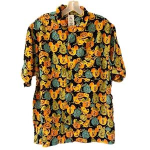 Men’s Disney Halloween Themed Button Down Shirt - Size M - NWT